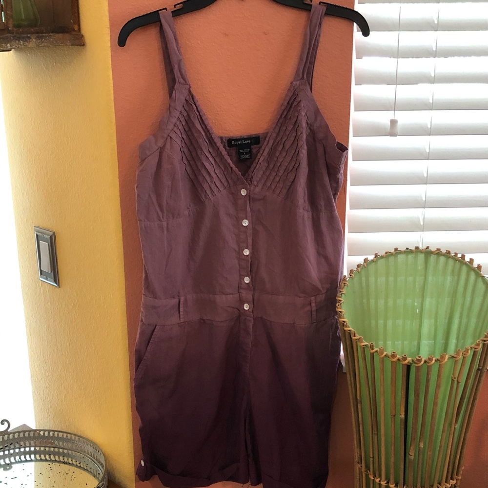 Ombré Button Down Romper